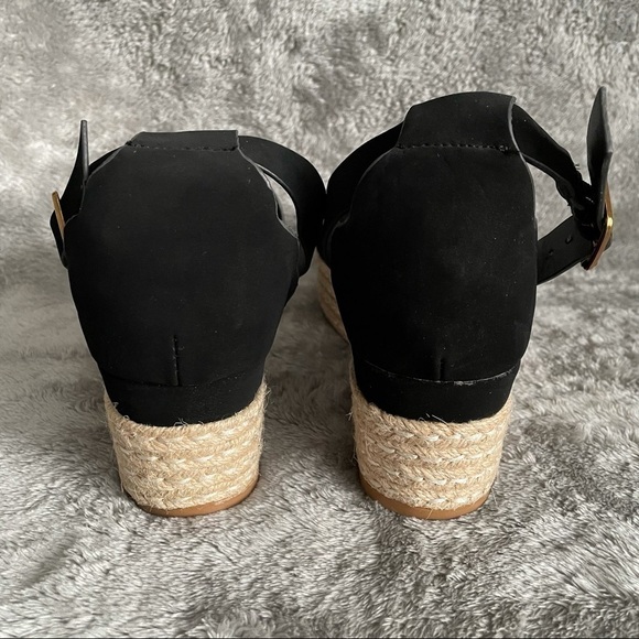 Bamboo Scallop Edged Band Platform Espadrilles 7.5 - Picture 5 of 13